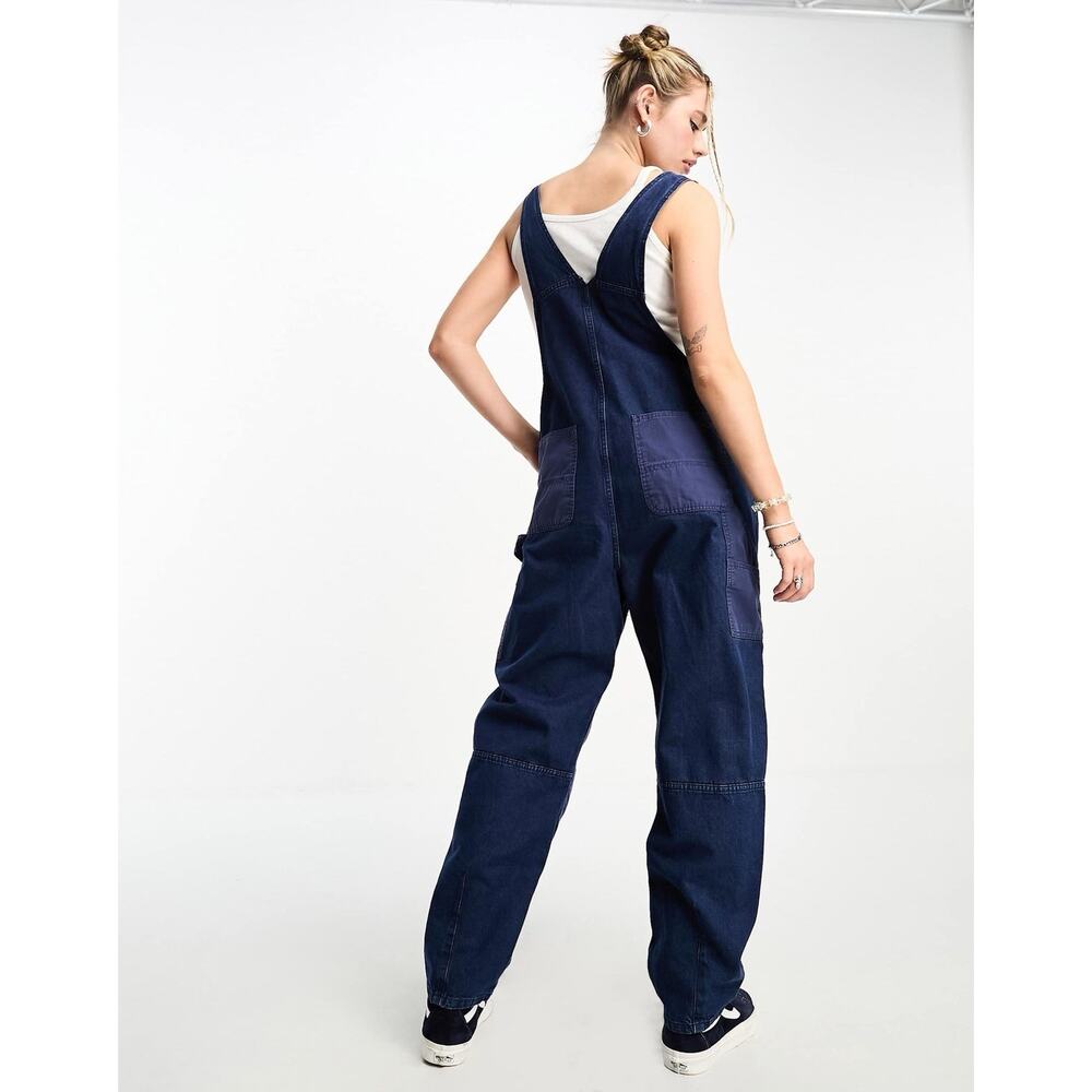 Carhartt Work In Progress WiP Women’s XS Alma Blue Bib Overalls Straight Leg EUC - Picture 3 of 13